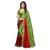 Women's Green, Red Color Poly Silk Saree With Blouse
