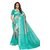 Women's Grey, Turquoise Color Art Silk Saree With Blouse