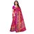 Women's Peach, Pink Color Poly Silk Saree With Blouse