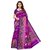 Women's Pink, Purple Color Poly Silk Saree With Blouse