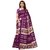 Women's Purple, Beige Color Poly Silk Saree With Blouse