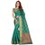 Women's Turquoise Color Poly Silk Saree With Blouse