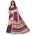 Women's Beige, Magenta Color Bhagalpuri Silk and Art Silk Saree With Blouse