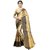 Women's Beige, Golden Color Poly Silk Saree With Blouse