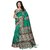 Women's Turquoise, Multi Color Poly Silk Saree With Blouse