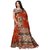 Women's Brown, Multi Color Poly Silk Saree With Blouse
