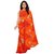 Women's Orange, Multi Color Georgette Saree With Blouse