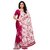 Women's Off White, Maroon Color Crepe Saree With Blouse
