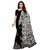 Women's Black, Grey Color Crepe Saree With Blouse