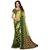 Women's Green, Red Color Georgette Chiffon Saree With Blouse