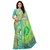 Women's Green, Multi Color Crepe Saree With Blouse