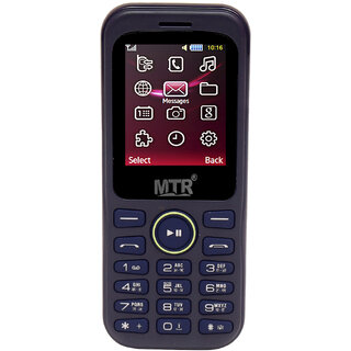 MTR MT-313 DUAL SIM MOBILE PHONE WITH 1.8 INCH SCREEN, 800 MAH POWERFUL BATTERY AND LOUD SOUND BLACK COLOR