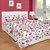 SHAKRIN 3D Polycotton 2 Double Bedsheet With 4 Pillow Covers, 90 x 90 Inch (Set OF 2 Double Bedsheets)