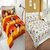 Ny Stores Elegant 3D Printed Double Bedsheet Microfiber 2 Double Bedsheet with 4 Pillow Covers - Floral, Beautiful Multicolour (Size 90x90)
