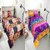 Ny Stores Elegant 3D Printed Double Bedsheet Microfiber 2 Double Bedsheet with 4 Pillow Covers - Floral, Beautiful Multicolour (Size 90x90)