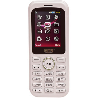 MTR MT-313 DUAL SIM MOBILE PHONE WITH 1.8 INCH SCREEN, 800 MAH POWERFUL BATTERY AND LOUD SOUND WHITE COLOR