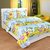 Ny Stores Elegant 3D Printed Double Bedsheet Microfiber 2 Double Bedsheet with 4 Pillow Covers - Floral, Beautiful Multicolour (Size 90x90)