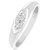 Sukai Jewels Glittering Solitaire Rhodium Plated Alloy & Brass Cubic Zirconia Finger Ring for Women & Girls [SFR1176R]
