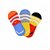 Sparkle  Cotton Colorful Lofer With Anti Slip Multi color (Pack of 03)
