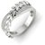 RM Jewellers 92.5 Sterling Silver American Diamond Best Princess Ring for Women