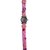 Barbie watch analog baby pink colour for kids girls watch
