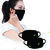 3 Pis Unisex Black  Anti Dust Pollution Cotton Polyester Bland Mouth Nose Mask Respirator Face Masks Riding Gear