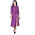 Nascency Shandon (Cotton) Printed Round Neck 3/4 Sleeve side slit Purple Casual and Party Wear Women Kurti