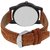 HRV latest NEW bEST chronograph pattern attractive Brown genuine leather belt watch for Men