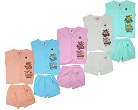 Kavin's Cotton Baby Set for Kids, Pack of 5, Multicoloured-158