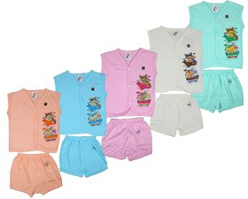 Kavin's Cotton Baby Set for Kids, Pack of 5, Multicoloured-158