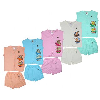 Kavin's Cotton Baby Set for Kids, Pack of 5, Multicoloured-158