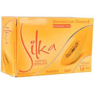                       Silka Papaya Skin Whitening Herbal Soap (135g)                                              