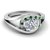 RM Jewellers 92.5 Sterling Silver American Diamond Best Glamorous Ring for Women