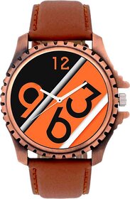 HRV Orange Print Best new look Brown Belt Men Watch