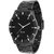 HRV Full Metal CutGlass Black Fancy Boy And Men Watch