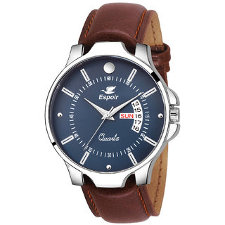Espoir Analogue Blue Dial Day and Date Men's Boy's Watch - NailDex0507
