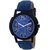 HRV HRV latest chronograph pattern attractive blue genuine leather belt watch for Men