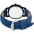 HRV HRV latest chronograph pattern attractive blue genuine leather belt watch for Men