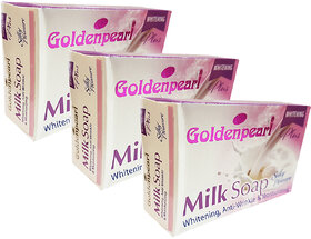 Golden Pearl Whitening Plus Milk Soap - 100g (Pack Of 3)