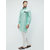 irin Pista Green Poly Viscose Full Sleeves Solid Collar Pathani Set For Men