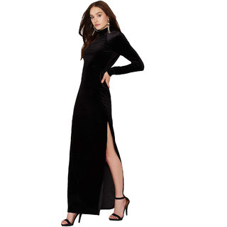 Side cut long dress discount