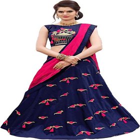 F Plus Fashion Heavy Parrot Embroidered Wedding Wear Women's Semi Stitched Lehenga Choli .