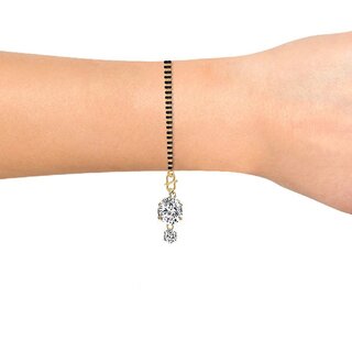 Wear The Shine Solitaire Mangalsutra Bracelet by GoldNera