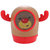 Music Monster Rugged Cartoon Bluetooth Speaker with in-Built FM USB SD Slot EZ445 RED