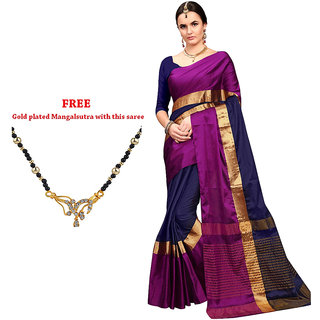 Ruchika Fashion Womens Cotton Silk Saree With Latkan and Blouse Piece Material (Angi-Rani-Grey)