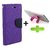 Wallet Flip Cover For  Redmi Y1 Lite / REDMI Y1 LITE   - PURPLE With One Touch Mobile Stand