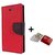 Flip Back Cover For LG Nexus 5    ( RED ) With Quantum Micro SD Card Reader