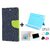 Flip Back Cover For Samsung Galaxy J7 Prime  / Samsung J7 Prime  ( BLUE ) With Multi Angle Mobile Phone Stand