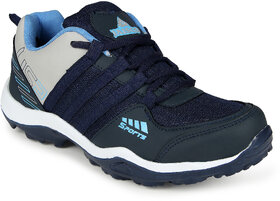 Smart Mens Navy Blue Lace Up Outdoor Sport Shoes
