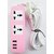 USB 3 Port  with 2 Universal  Power Socket  Pink Colour